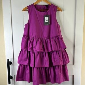 Who What Wear Tiered Women’s Dress in Vibrant Purple